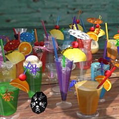 Fruit drinks and mocktails