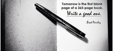 Tomorrow is the first blank page of a 365-page book