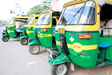 Auto-rickshaw stand