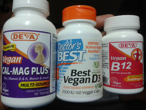Vegan Vitamin B12, Calcium, and Vitamin D3 supplements