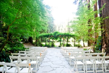 Outdoor wedding arrangements