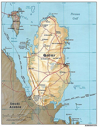 Map of Qatar