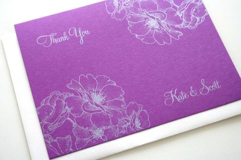 A pretty thank-you card