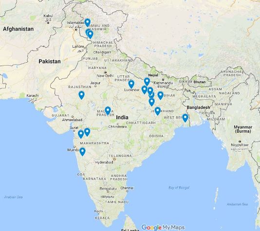 Home towns of the Indian soldiers who died in the Uri attack