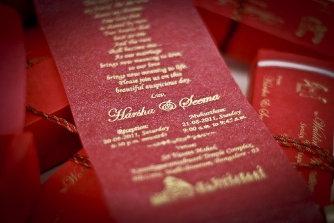 An Indian wedding invite