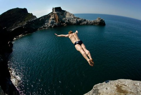 Cliff diving