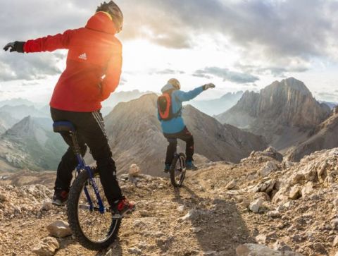 Mountain unicycling