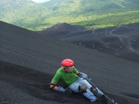 Volcano boarding